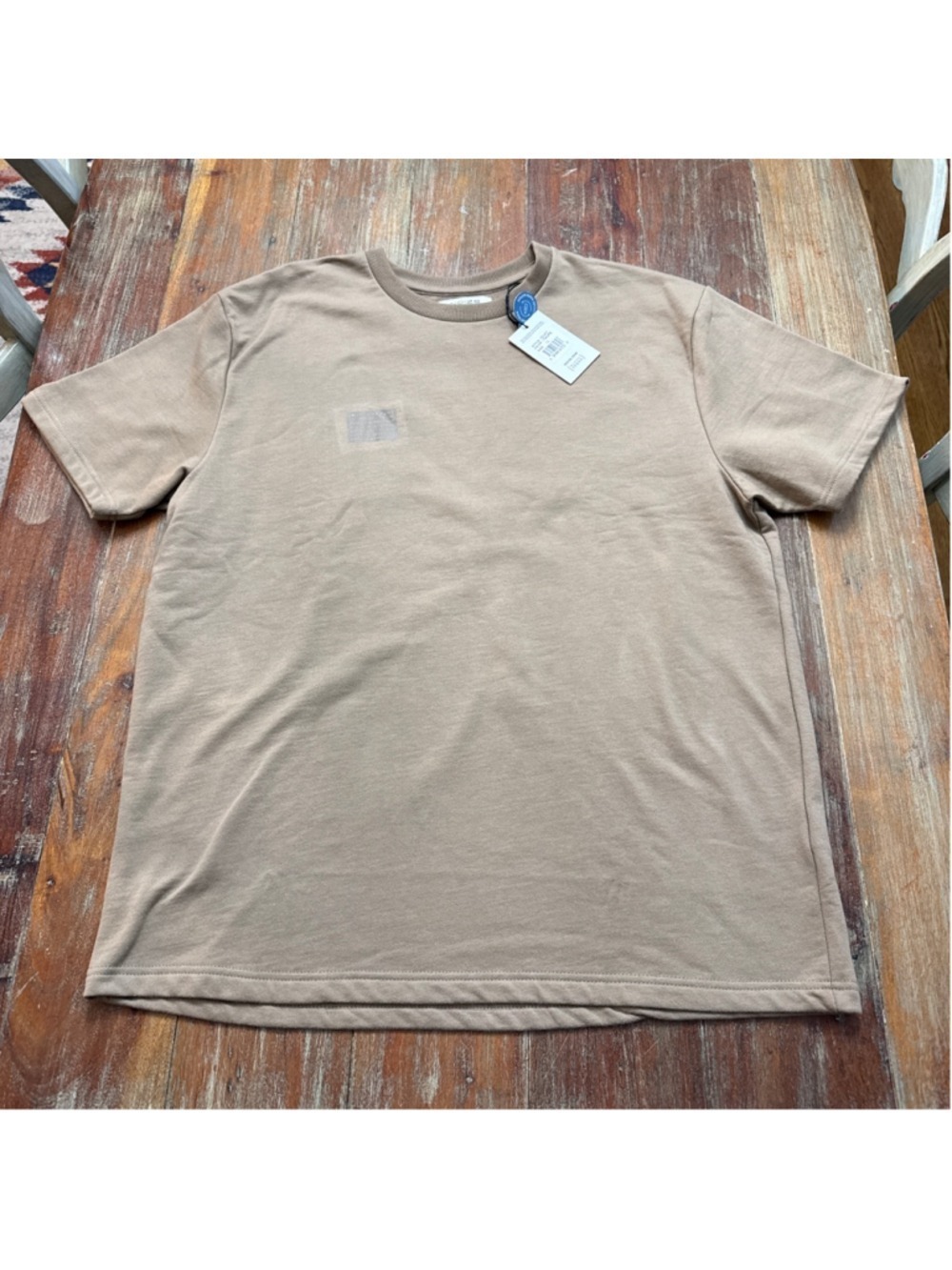 Noize Clay NEW Short Sleeve Sweatshirt in Taupe - Eco-Friendly - Size Large